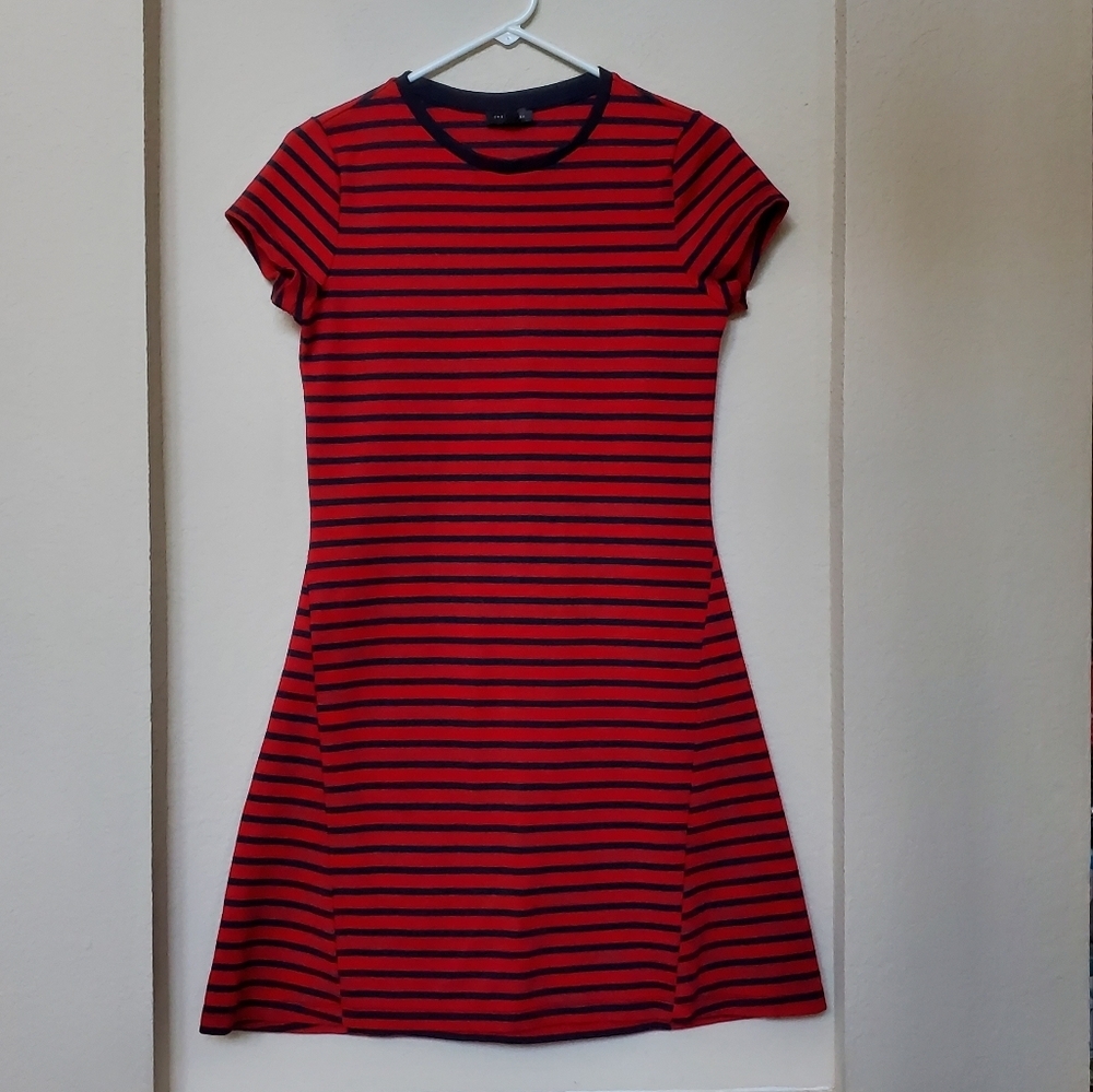 The Limited Navy and Red Striped Dress.  Size Small